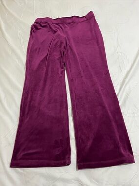 Juicy Couture Magenta Velour Lounge Pants Women’s Size XL